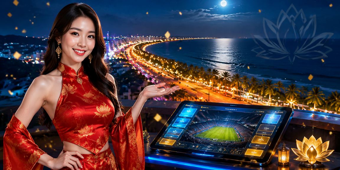 Người dùng tại bãi biển Mũi Né theo dõi giải esports và đặt cược trực tuyến trên điện thoại